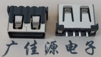 直销usb立式10.0mm插座,耐高温黑胶芯平口母座 直销usb立式10.0mm插座,耐高温黑胶芯平口母座