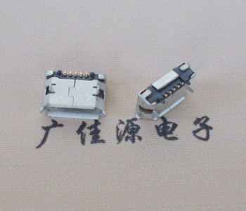 Micro USB插座|5P插板有卷边|针贴片镀镍/雾锡|脚距6.4|带高清图片