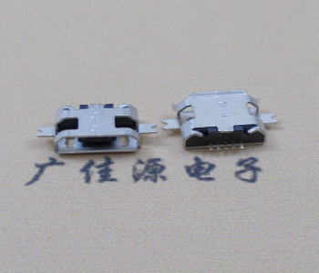 沉板式Micro USB,下沉1.0MM贰脚鱼叉贴板小座子,端子悬空