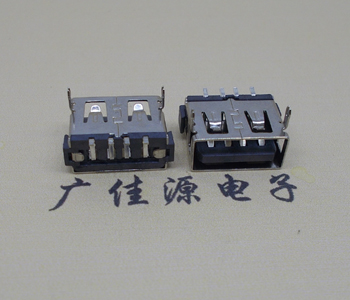 超薄胶芯5.7MM/USB 母座短体10.0MM插端口直边