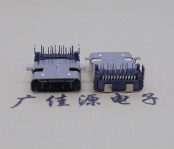 USB 3.1 Type-C母座,24P前贴后插板/加长款12MM USB 3.1 Type-C母座,24P前贴后插板/加长款12MM