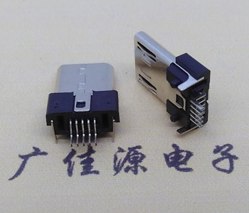 安卓MICRO USB贴板公头带柱,贴片式迈克插头价格