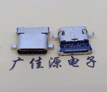 USB Type C沉板母座,短体24P单包壳DIP+SMT