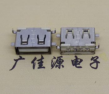 直销USB超短体母座8.5MM,4P引脚下沉1.9MM贴片直边 直销USB超短体母座8.5MM,4P引脚下沉1.9MM贴片直边