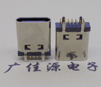 USB Type C14P连接器母头直立插板,长度L=10.0MM