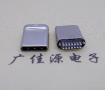 USB Type C拉伸7P公头/插头,夹0.7板外露8.0MM