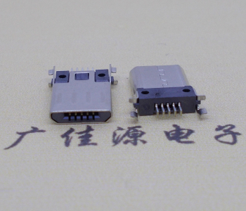 micro usb反向公头/公座,无卡钩贴板插头连接器