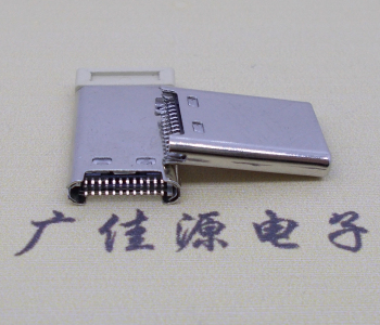 供应usb 3.1 type c公头无缝拉伸,夹板镀亮镍带胶塞