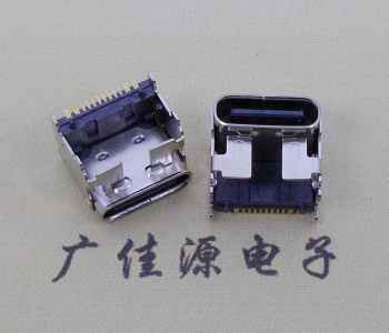 板端type c16p母座,电源引脚垫高5.9/9.5mm单排贴片
