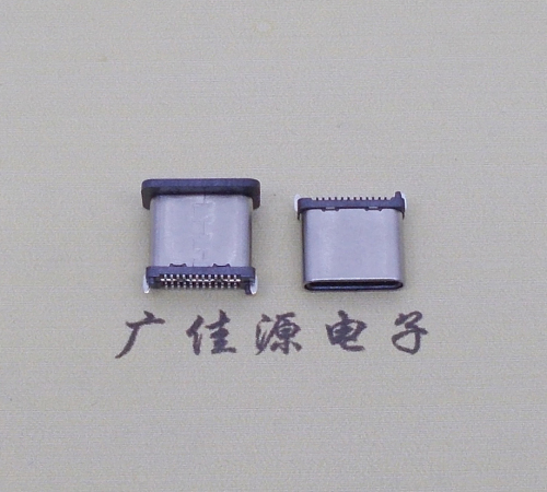 USB3.1接口type-c24p插头短体H=8.0mm立贴公头标准尺寸