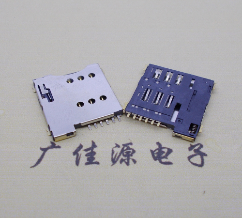 手机卡座/卡槽 MICRO SIM 1.35H 6P PUSH卡座连接器