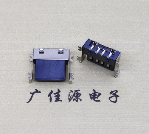USB2.0卧式贴板母座.薄胶芯环保.耐高温材质接口