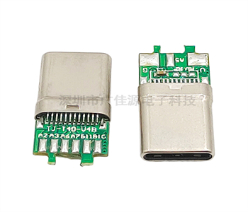 TYPE-C24PIN拉伸黑胶带弹片3.0厚10NF电阻9个焊盘3.0功能TJ款
