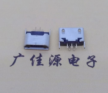 迈克MICRO USB 5P B型立式直插,母座卷边/直边尺寸