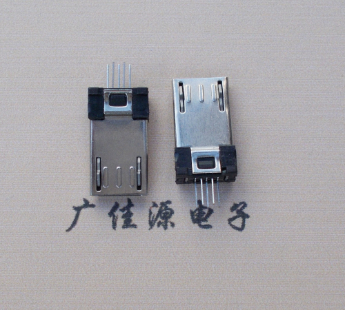 Micro USB插头加长款夹板0.8mm