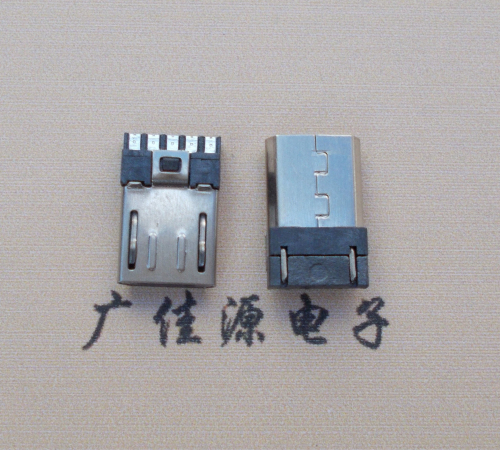 Micro USB焊线公头10.5MM胶芯厚度3.0MM