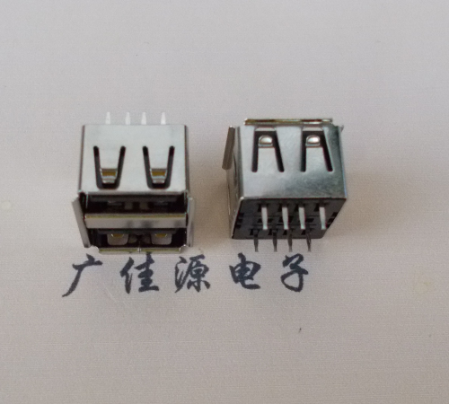 USB双层180度短体10.0MM无固定脚卷边 USB双层180度短体10.0MM无固定脚卷边