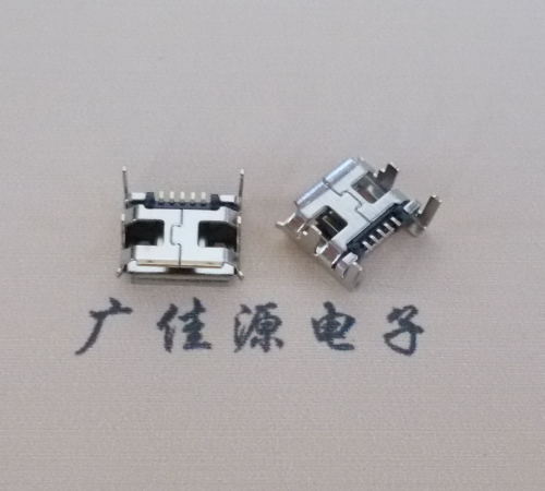 Micro USB四插脚间距7.2MM带柱卷边