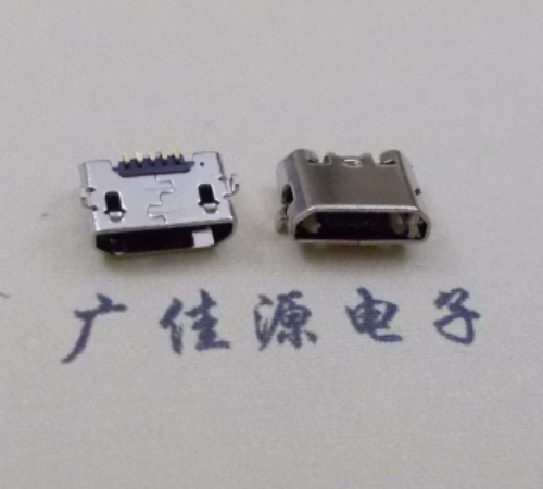 Micro USB反向插板母座直边