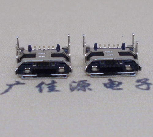 MICRO USB 母座四脚7.2MM间距插板