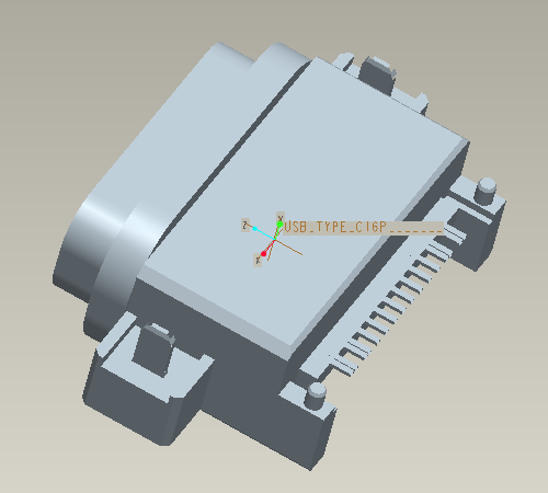 防水usb type c接口3D图 防水usb type c接口3D图