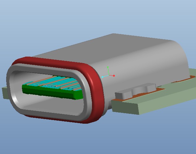 防水USB 3.1 TYPE-C24P-3D外形图